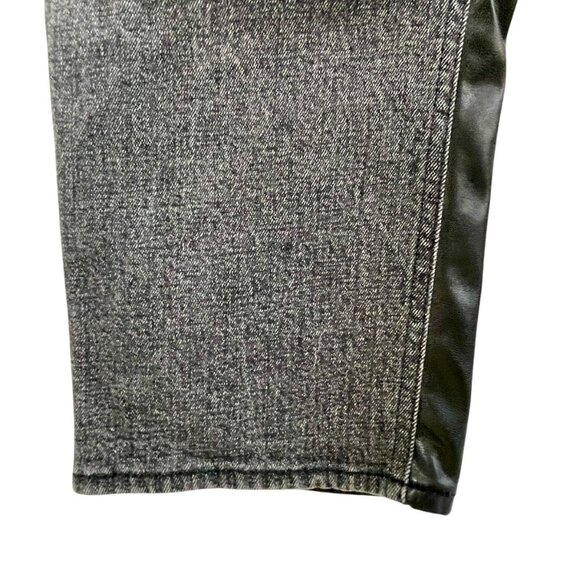 Abercrombie Denim Faux Leather Curve Love Ankle Straight Ultra High Rise Jean 32 - Picture 9 of 14